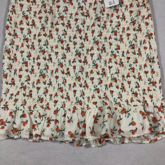 Abercrombie & Fitch Skirt Womens Medium Fruit Floral Print Mini Casual NEW $55 - Picture 3 of 10